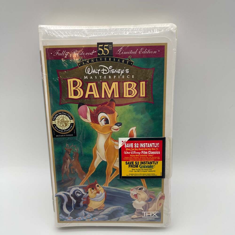 Bambi 55th Anniversary Limited Edition Walt Disney Masterpiece Collection VHS NE